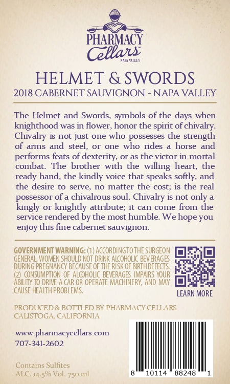 Helmet & Swords - 2018 Cabernet Sauvignon - Napa Valley