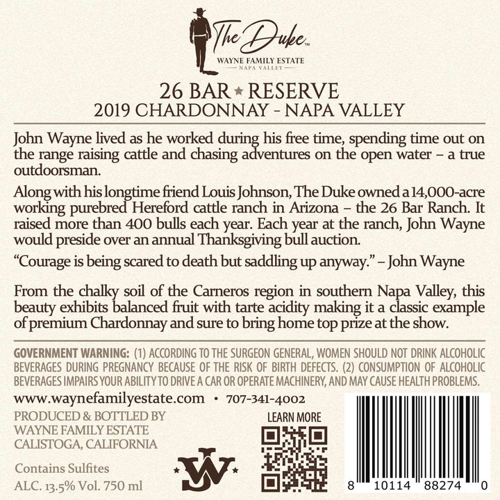 26 Bar - 2019 Chardonnay - Napa Valley