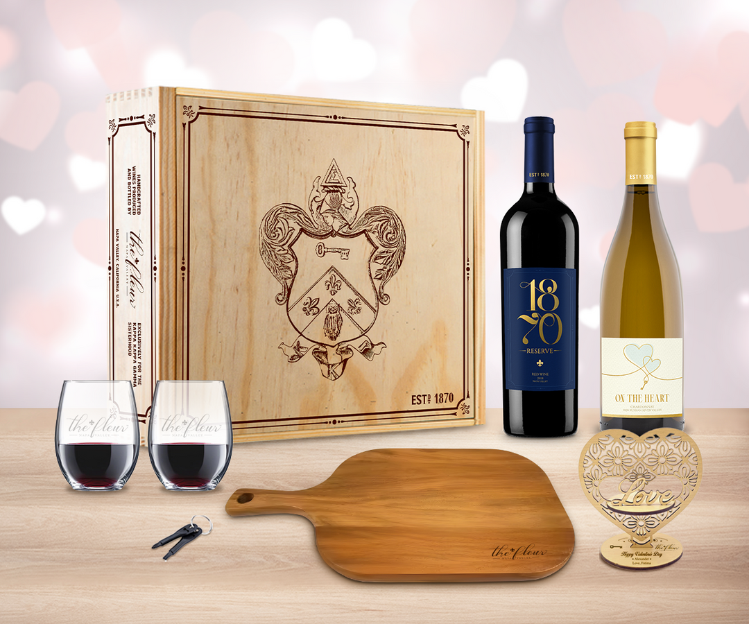 Valentine Red & White Wine "Toast" Gift Set