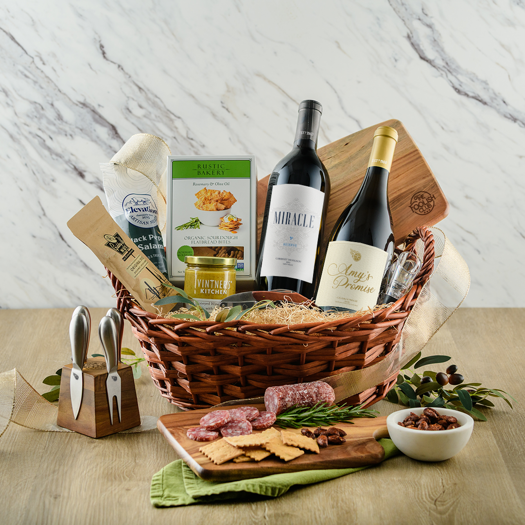 Premium Red & White Gift Basket