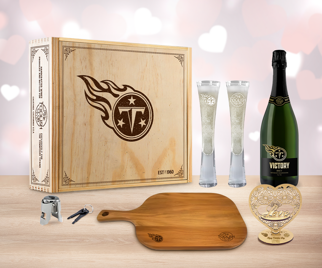 Valentine Sparkling Wine "Cheers" Gift Set