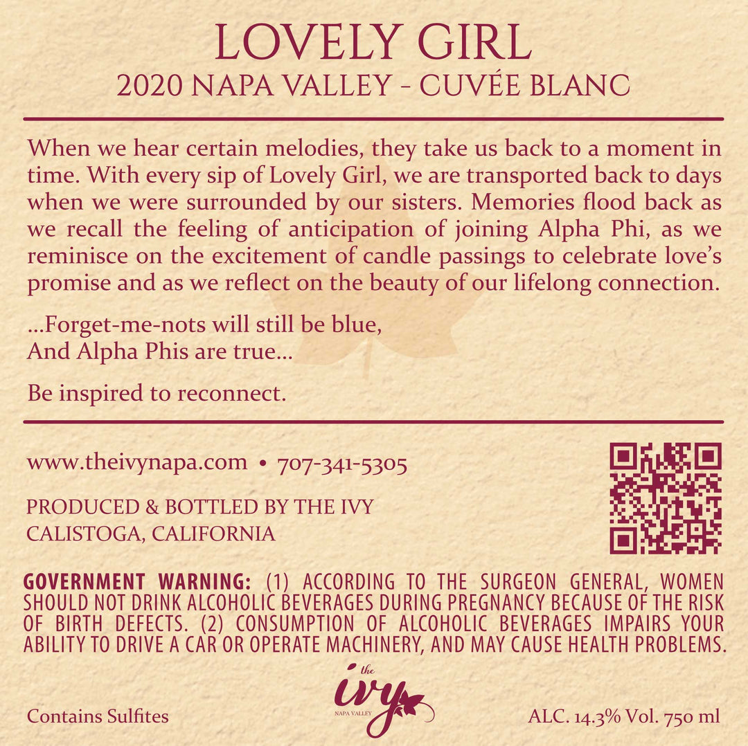 Lovely Girl - 2020 Cuvée Blanc - Napa Valley