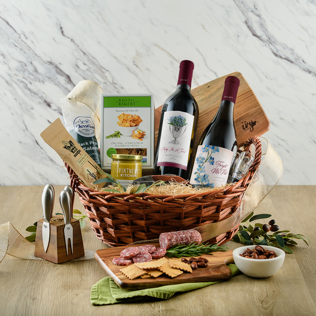 Premium Red & White Gift Basket