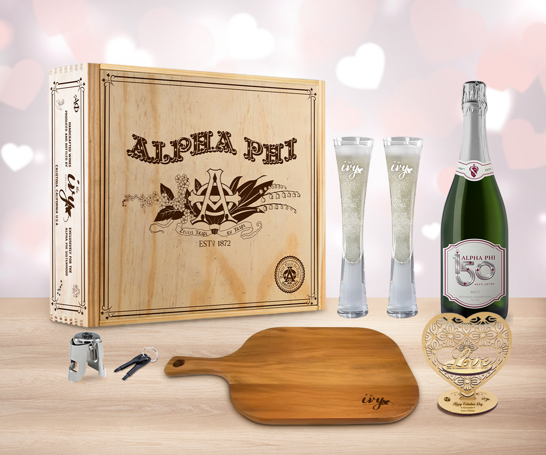 Valentine Sparkling Wine "Cheers" Gift Set