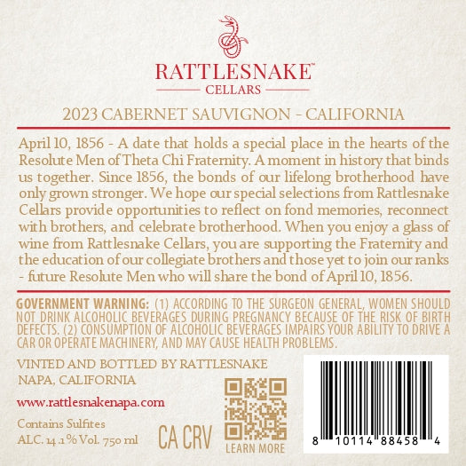 Rattlesnake Cellars - 2023 Cabernet Sauvignon - California