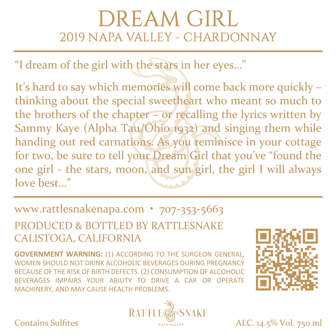 Dream Girl - 2019 Chardonnay - Napa Valley