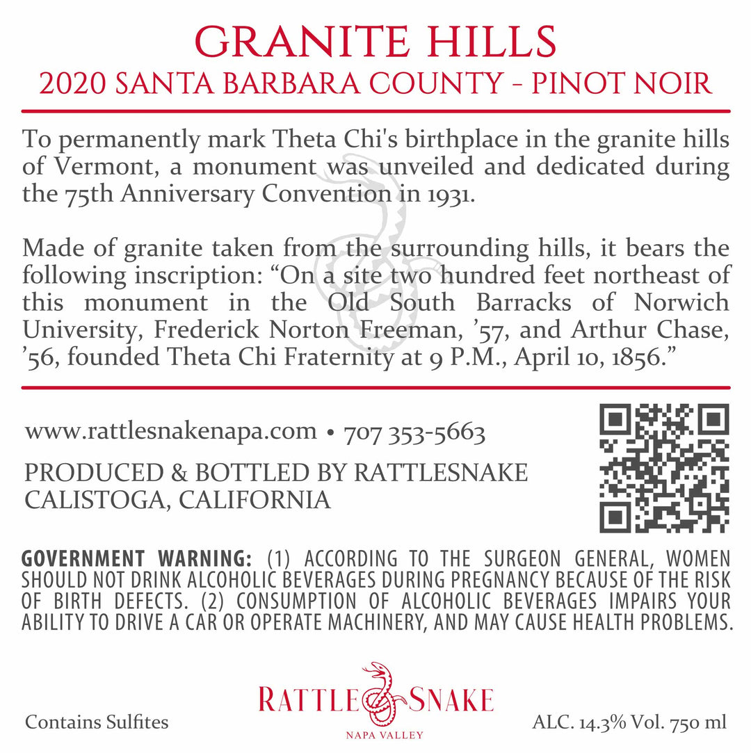 Granite Hills - 2020 Pinot Noir - Santa Barbara