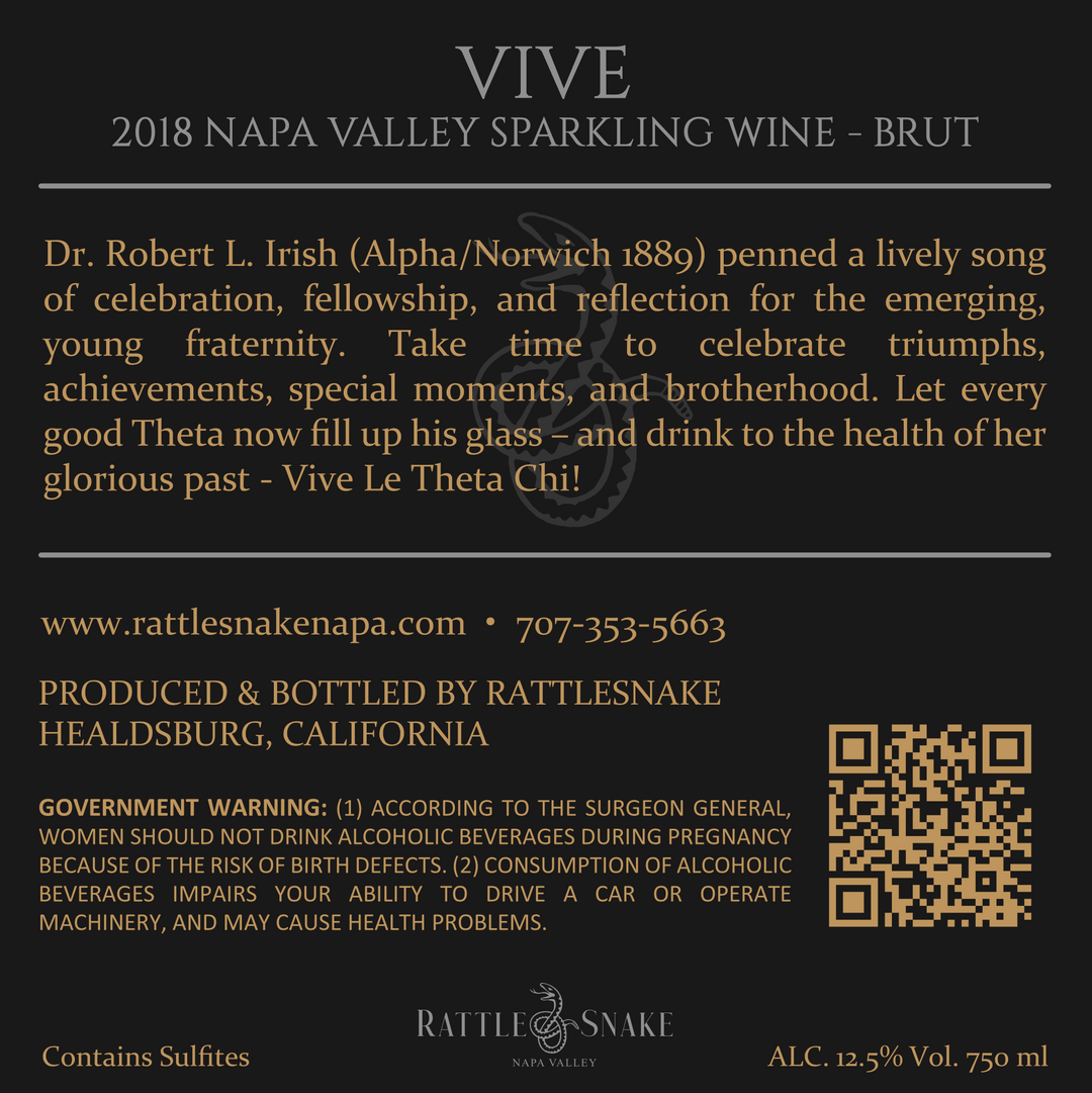 Vive - 2018 Sparkling Brut -  Méthode Champenoise - Napa Valley