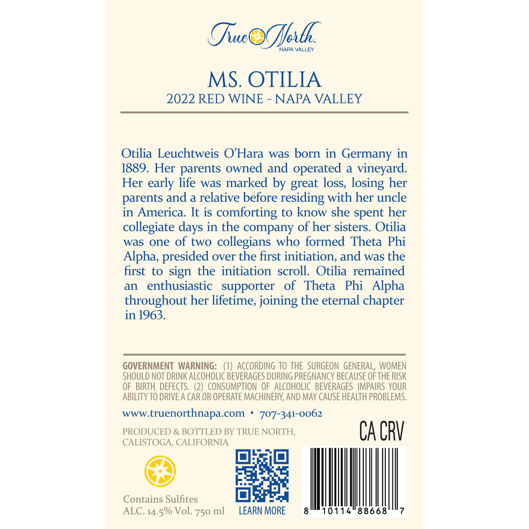 Ms. Otilia - 2022 Red Wine - Napa Valley