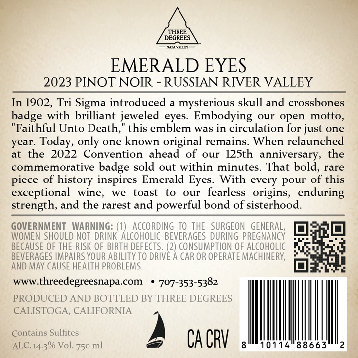 Emerald Eyes - 2023 Pinot Noir - Russian River Valley