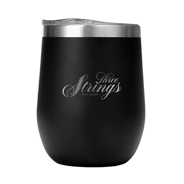 12oz Double Wall Stainless Steel Wine Tumbler with Lid