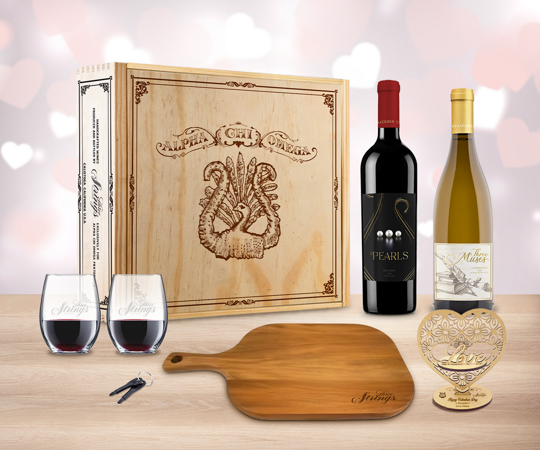 Valentine Red & White Wine "Toast" Gift Set