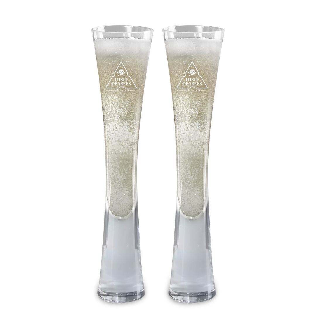 Hand Blown Artisan Crafted Champagne Flute
