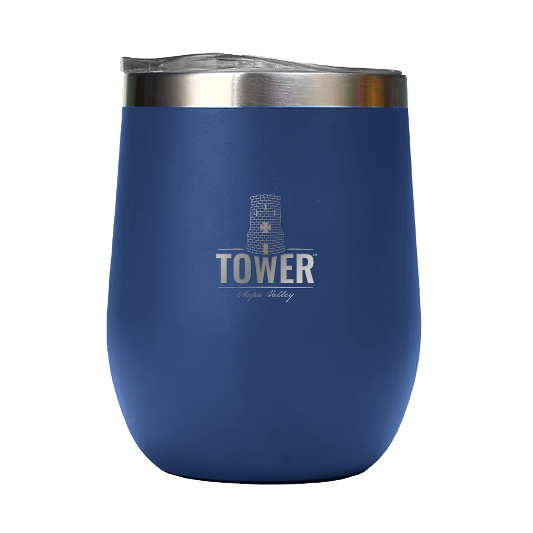 12oz Double Wall Stainless Steel Wine Tumbler with Lid