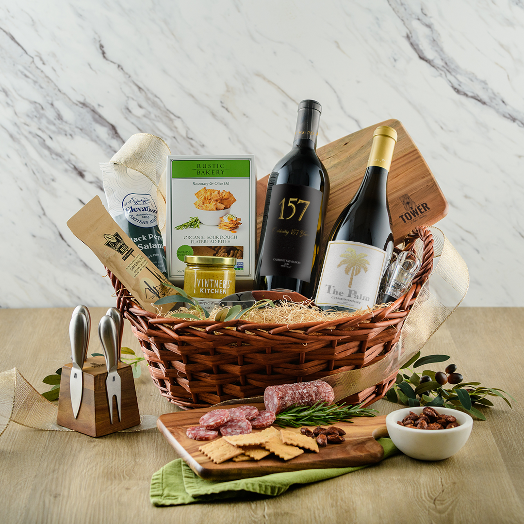 Premium Red & White Gift Basket