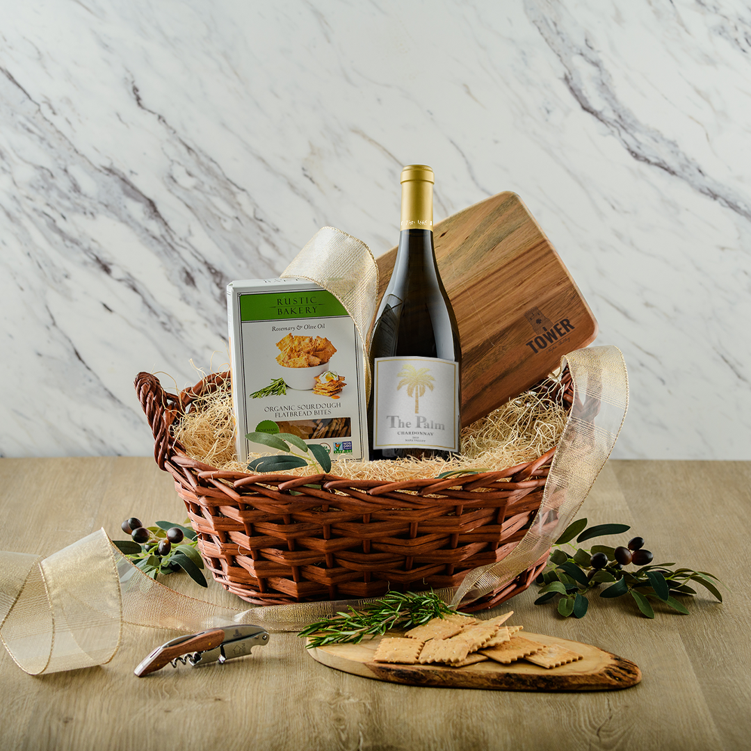 Signature White Gift Basket