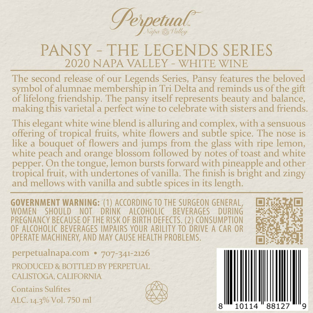 Pansy – The Legends Series - 2020 Cuvée Blanc - Napa Valley