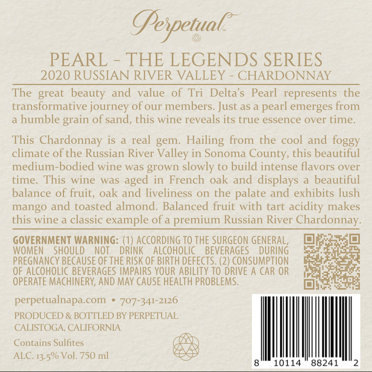 Pearl – The Legends Series - 2020 Chardonnay - Russian River Valley