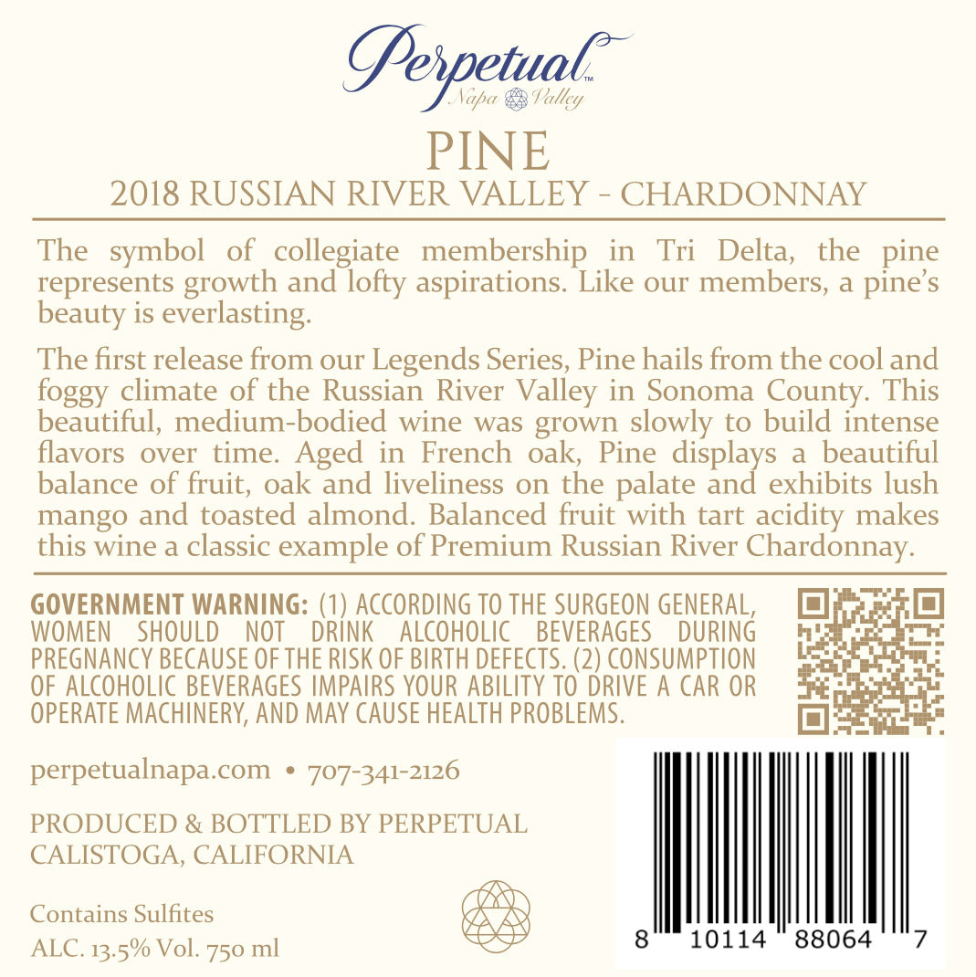 Pine - 2018 Chardonnay – Russian River Valley – WINE GIFT SHOP
