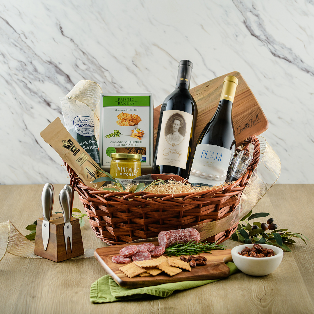 Premium Red & White Gift Basket