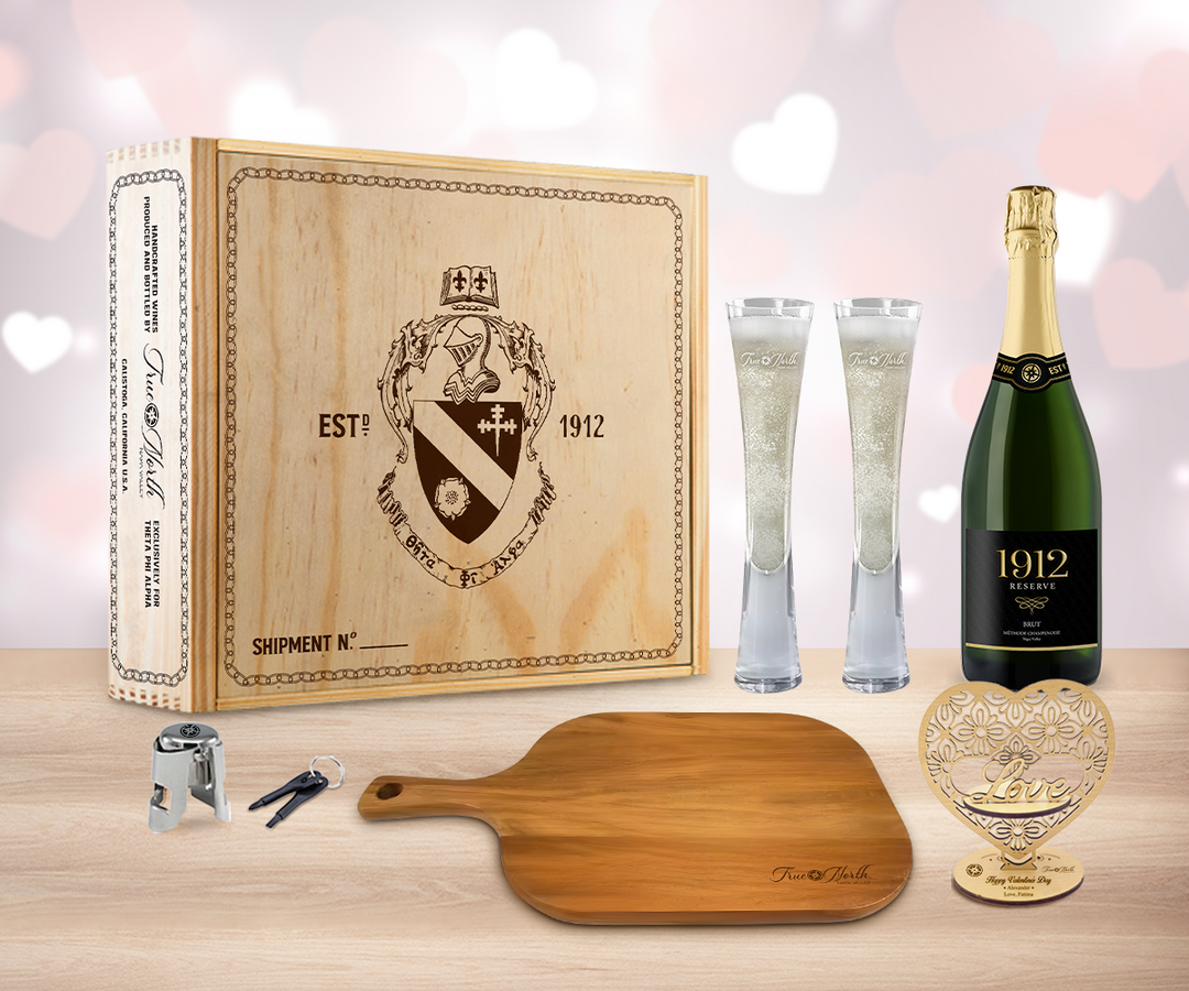 Valentine Sparkling Wine "Cheers" Gift Set