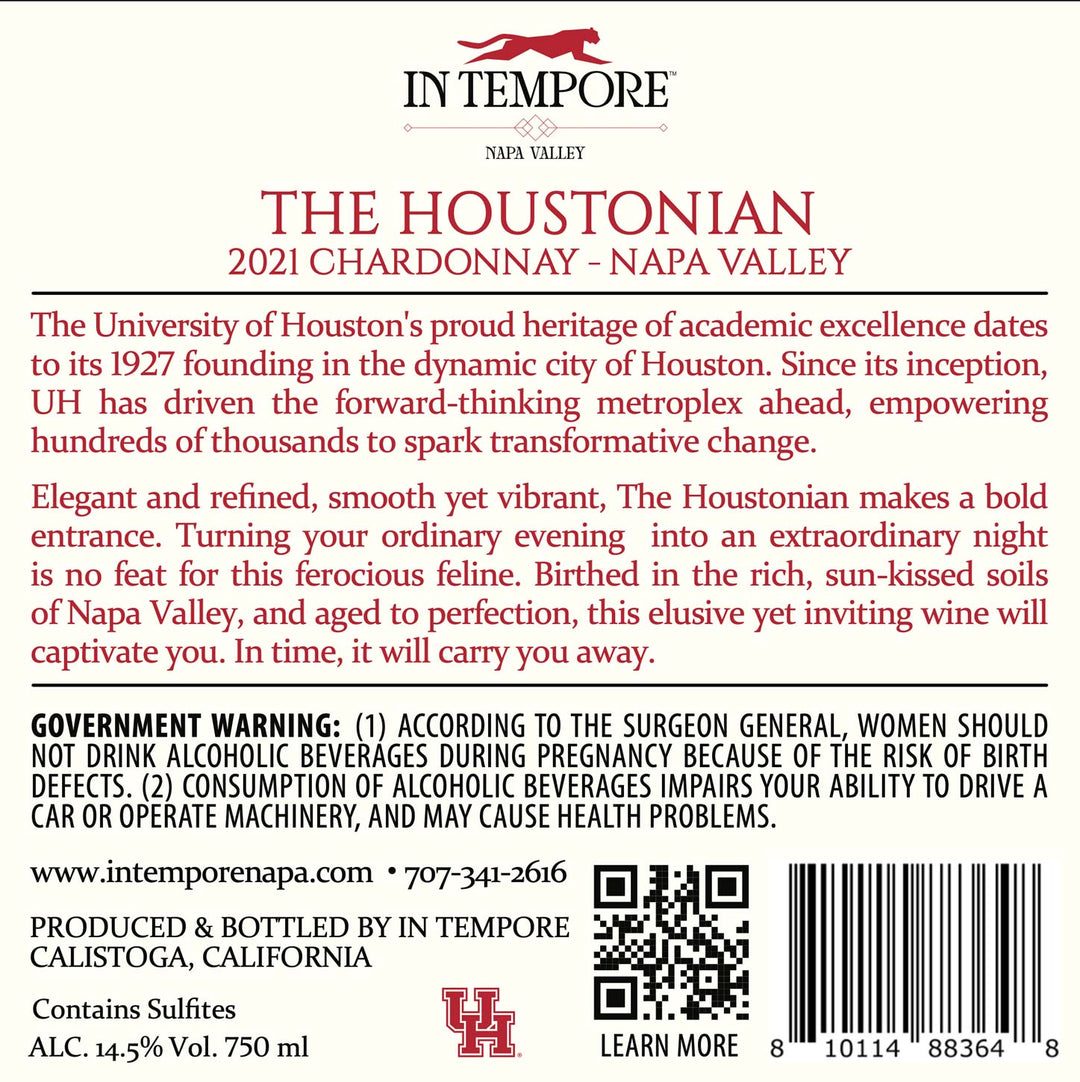 The Houstonian - 2021 Chardonnay - Napa Valley