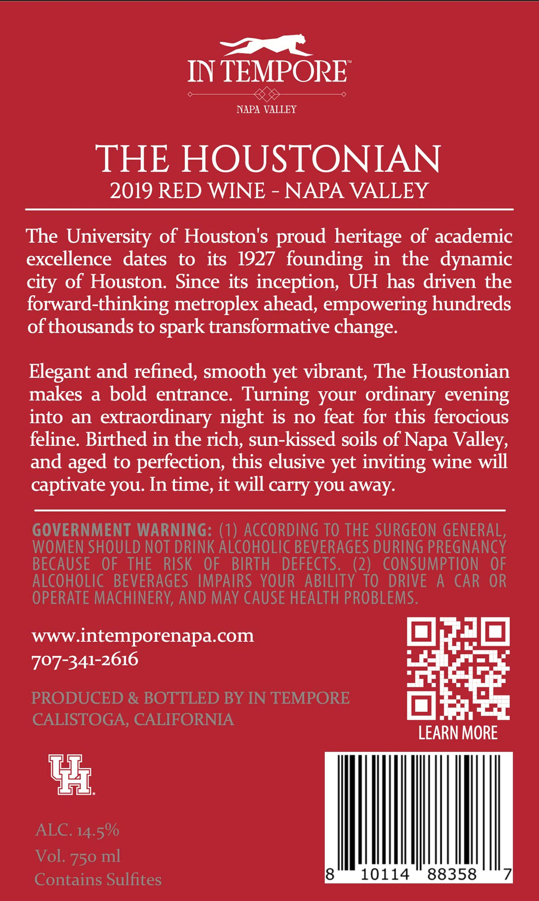 The Houstonian - 2019 Red Wine - Napa Valley