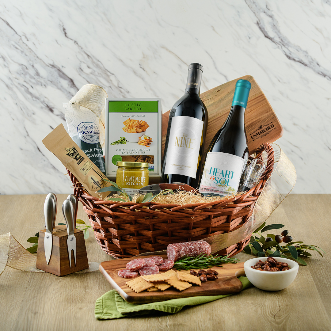 Premium Red & White Gift Basket