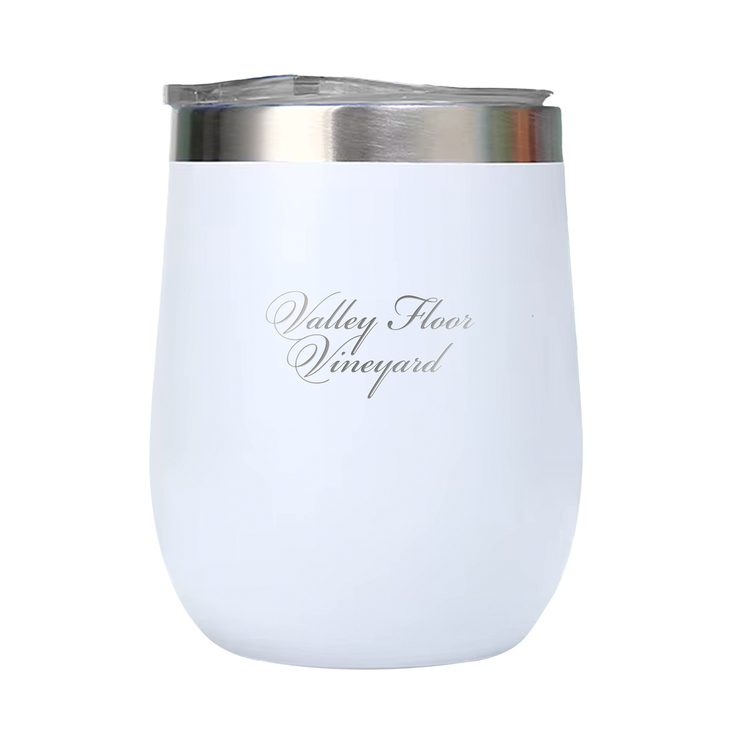 12oz Double Wall Stainless Steel Wine Tumbler with Lid