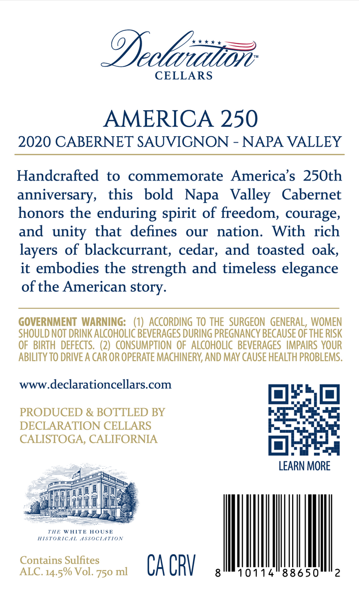 America 250 - 2020 Cabernet Sauvignon - Napa Valley