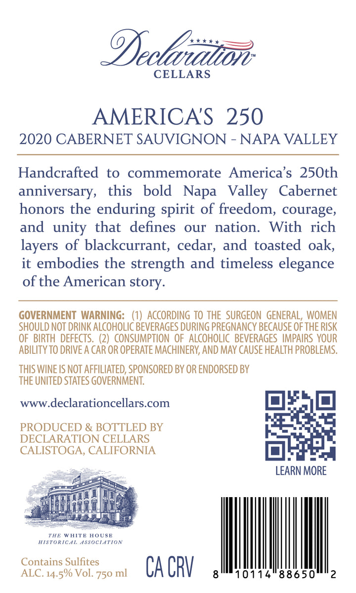 America's 250 - 2020 Cabernet Sauvignon - Napa Valley