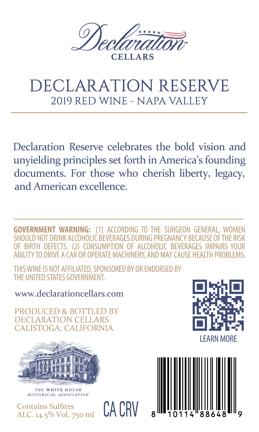 Declaration Reserve - 2019 Red Wine - Napa Valley