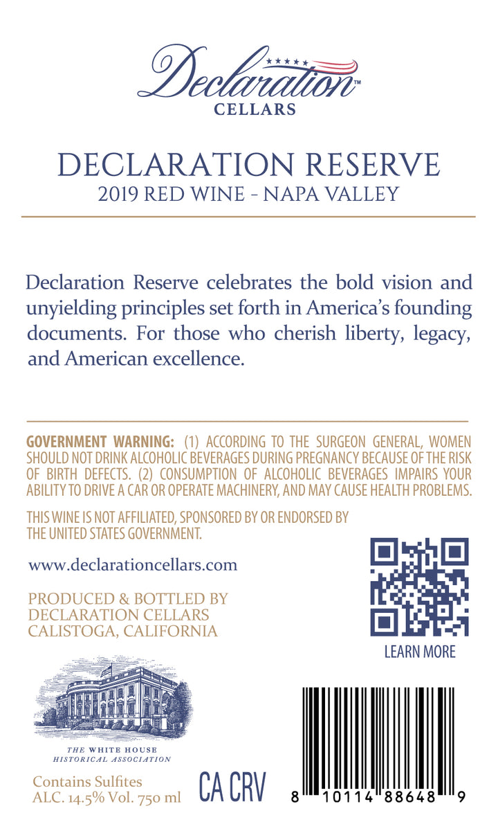 Declaration Reserve - 2019 Red Wine - Napa Valley