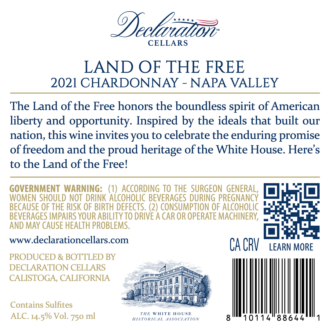 Land Of The Free - 2021 Chardonnay - Napa Valley