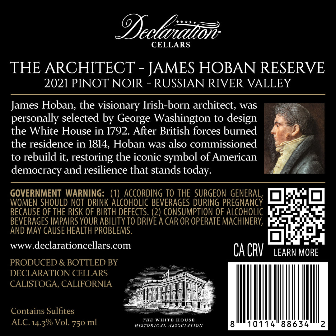 The Architect - James Hoban Reserve - 2021 Pinot Noir - Russian River Valley