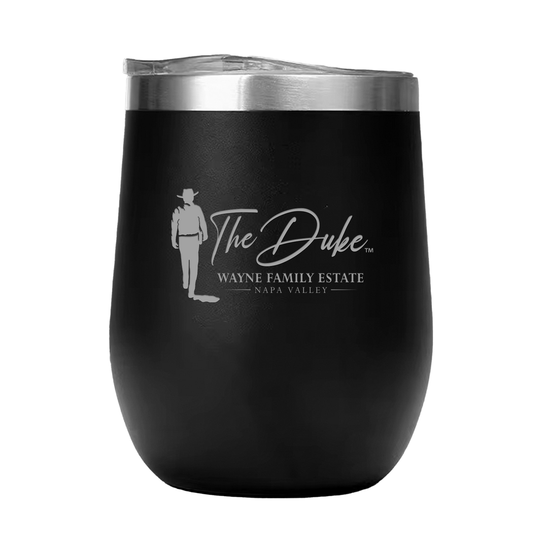 12oz Double Wall Stainless Steel Wine Tumbler with Lid