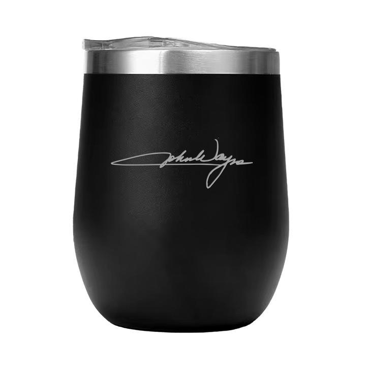 12oz Double Wall Stainless Steel Wine Tumbler with Lid