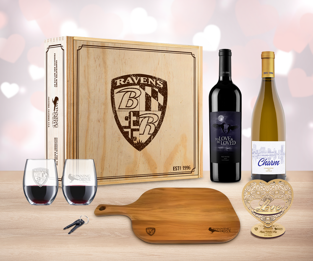 Valentine Red & White Wine "Toast" Gift Set