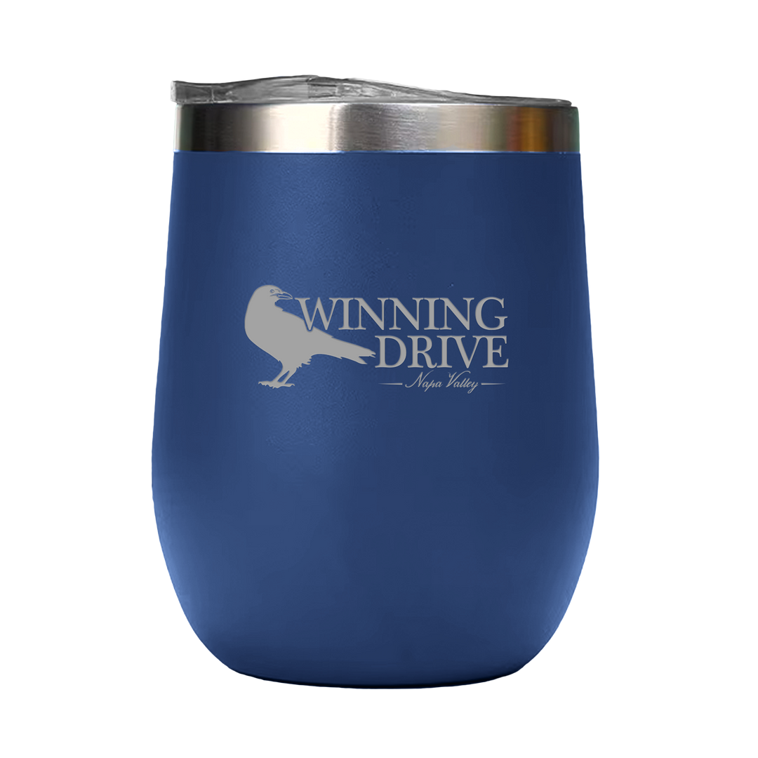 12oz Double Wall Stainless Steel Wine Tumbler with Lid