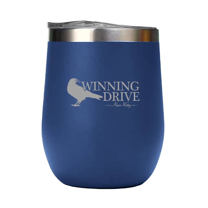 12oz Double Wall Stainless Steel Wine Tumbler with Lid