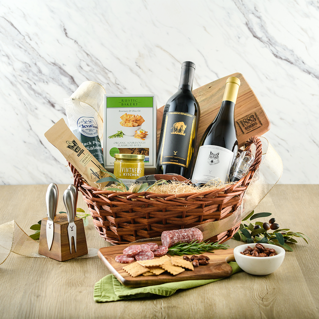 Premium Red & White Gift Basket