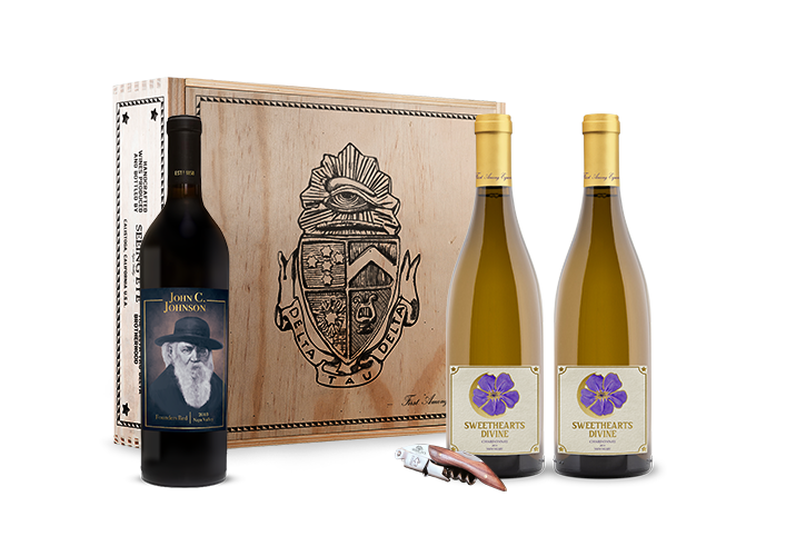 Sweethearts Divine Chardonnay & Red Wine Gift Box Set