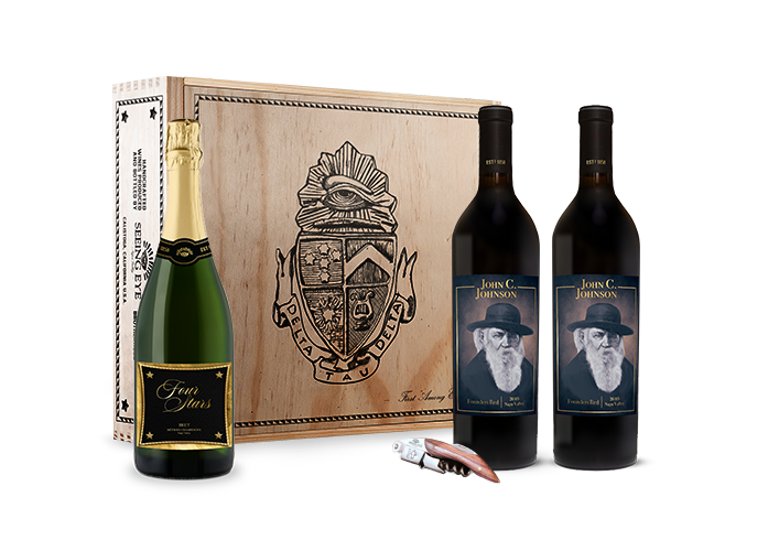 John C. Johnson Founders Red Wine & Brut Gift Box Set