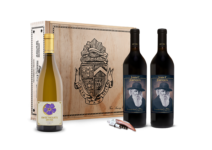 John C. Johnson Founders Red Wine & Chardonnay Gift Box Set