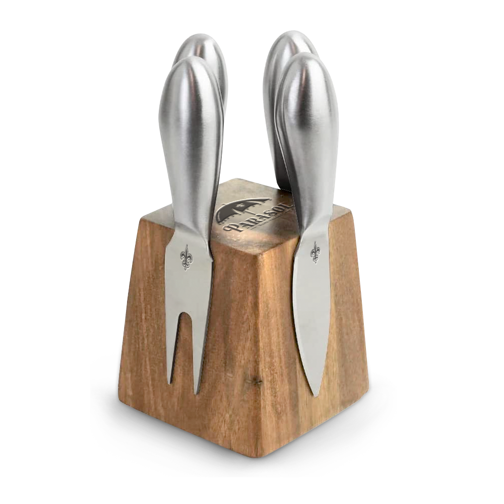 Wood Block Knives Set