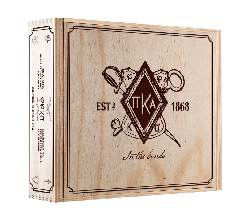 Phi Phi KA 3 Bottle Wood Crate