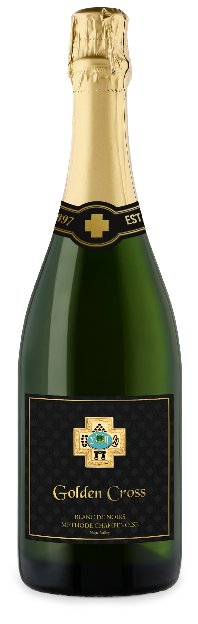 The Badge - Golden Cross - Sparkling Blanc de Noirs - Méthode Champenoise - Napa Valley