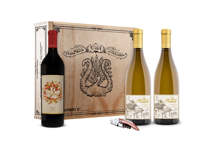 Three Muses Chardonnay & Red Gift Box Set